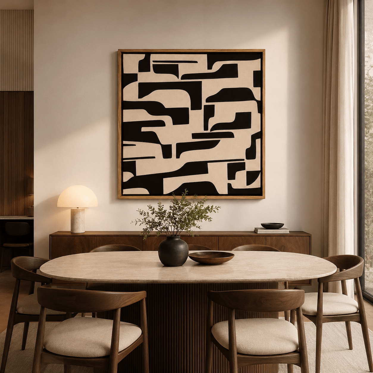 Geometric Abstract Wall Art Canvas Print — Labyrinth by Rossetti Art