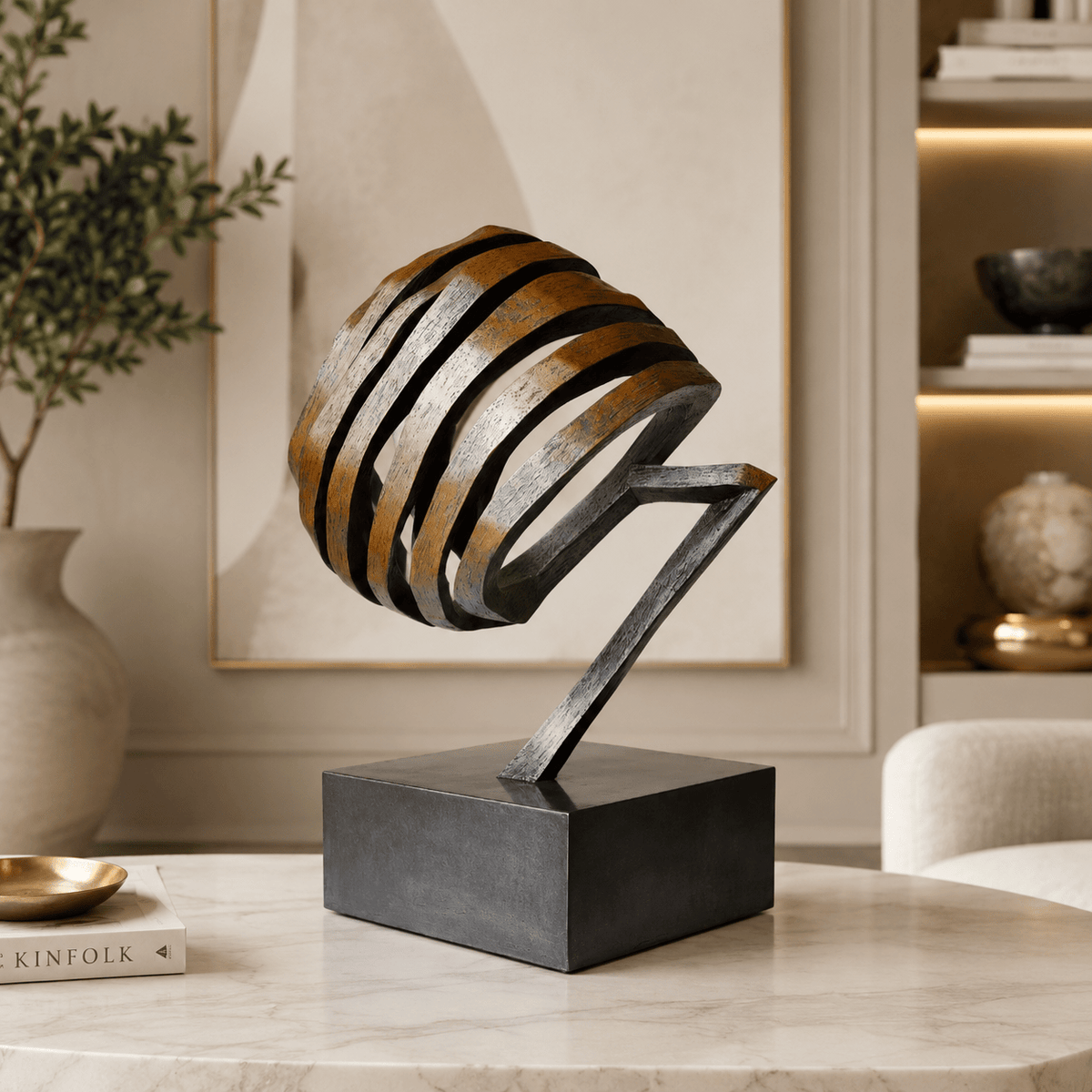 Geometric Sculpture — Momentum Sphere by Rossetti Art