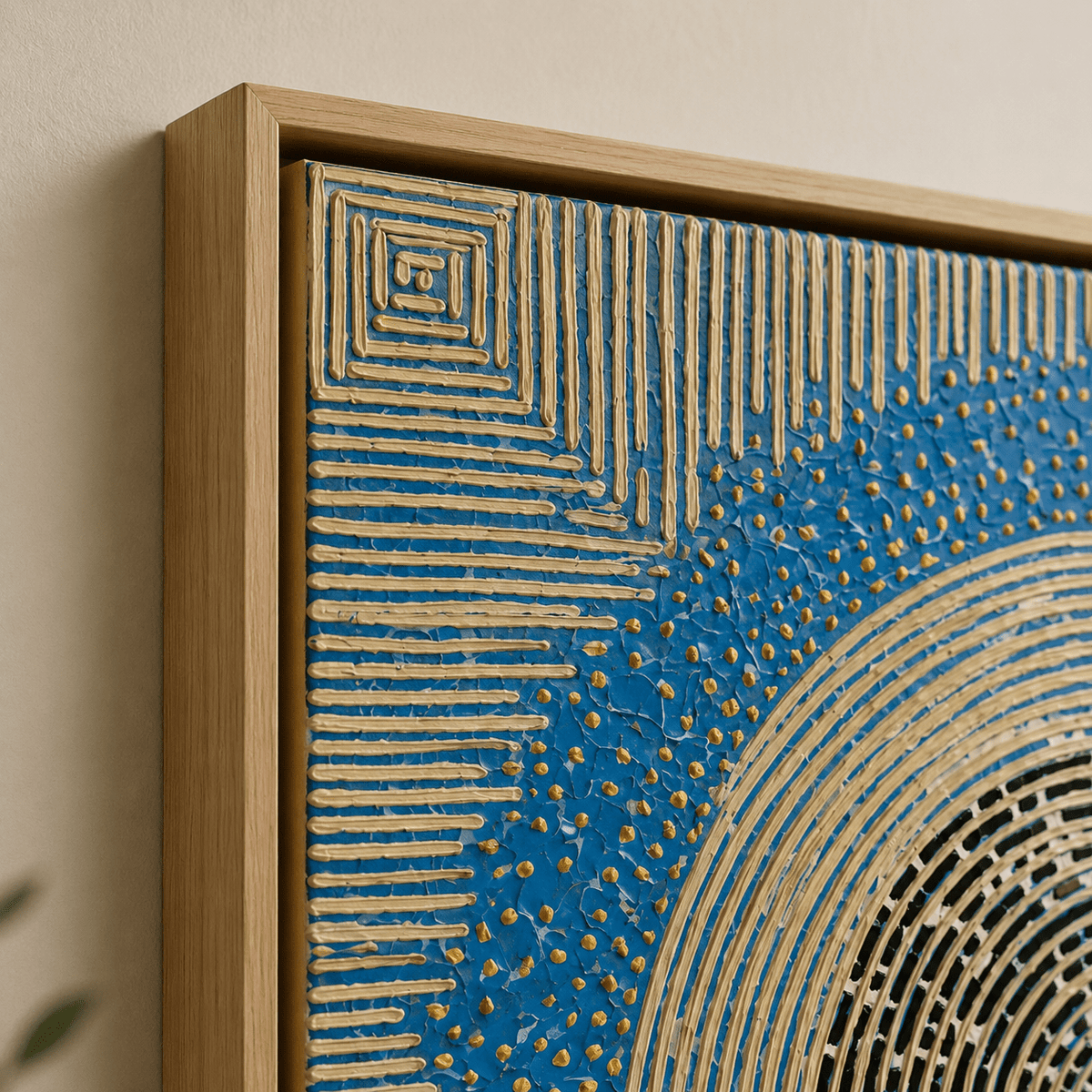 Geometric Wall Art Canvas — Golden Frequency Canvas Print | Rossetti Art