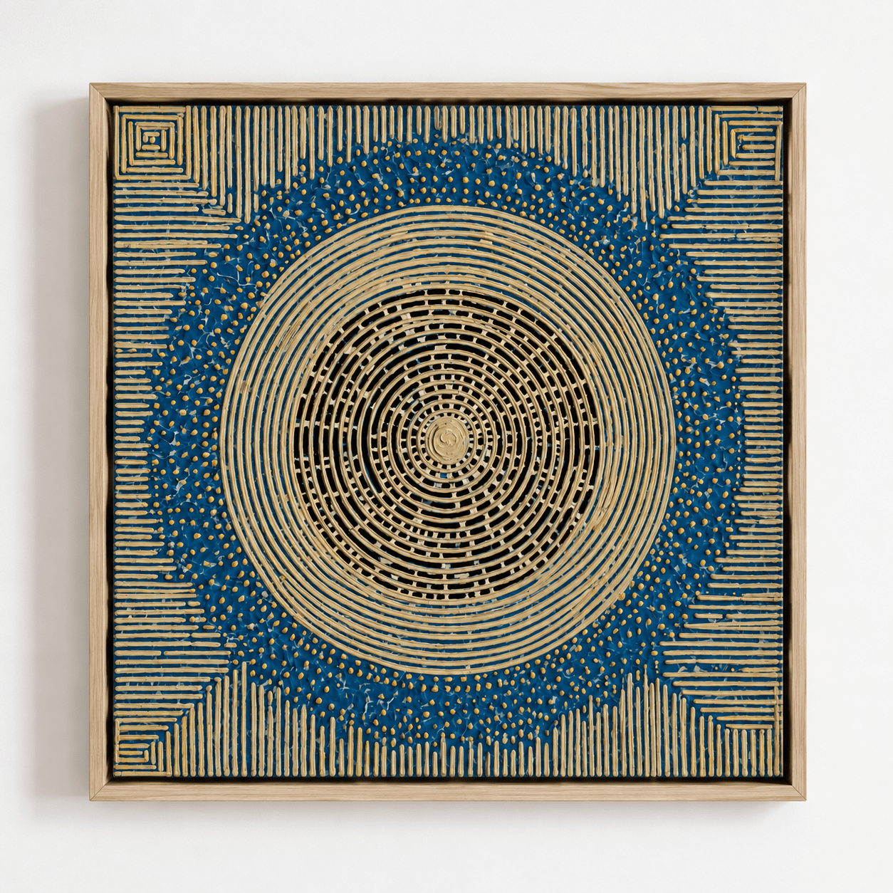 Geometric Wall Art Canvas — Golden Frequency Canvas Print | Rossetti Art