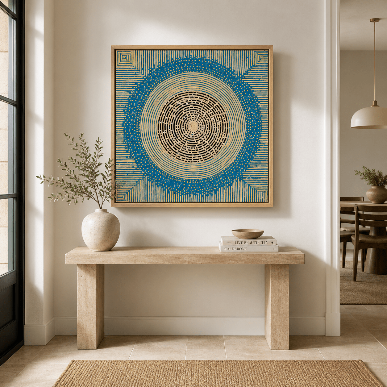 Geometric Wall Art Canvas — Golden Frequency Canvas Print | Rossetti Art