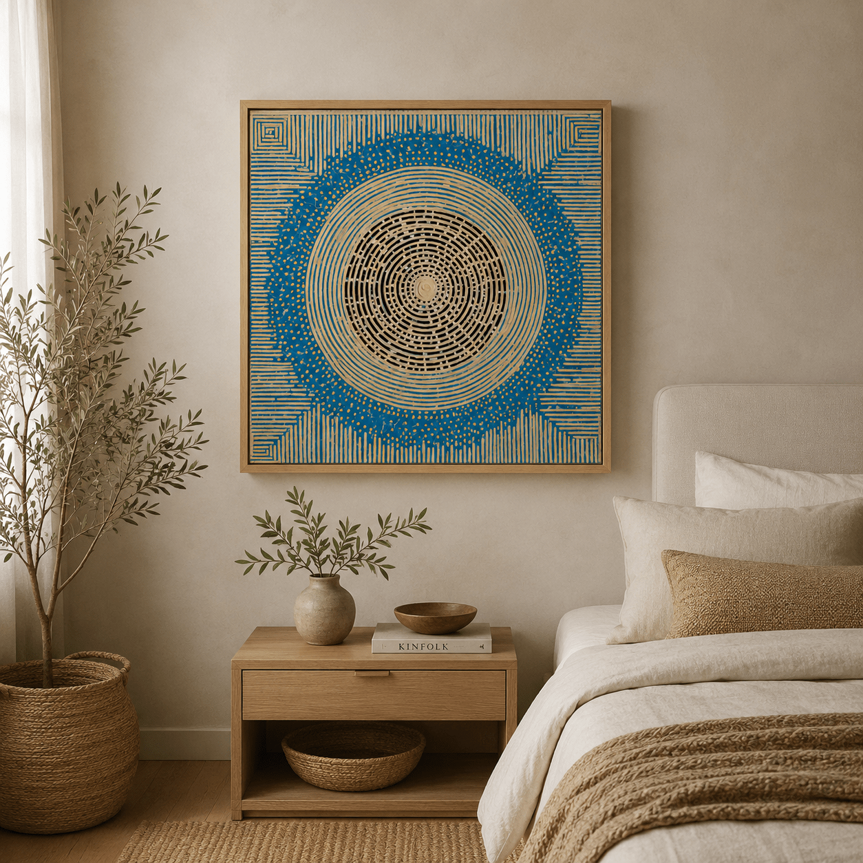 Geometric Wall Art Canvas — Golden Frequency Canvas Print | Rossetti Art