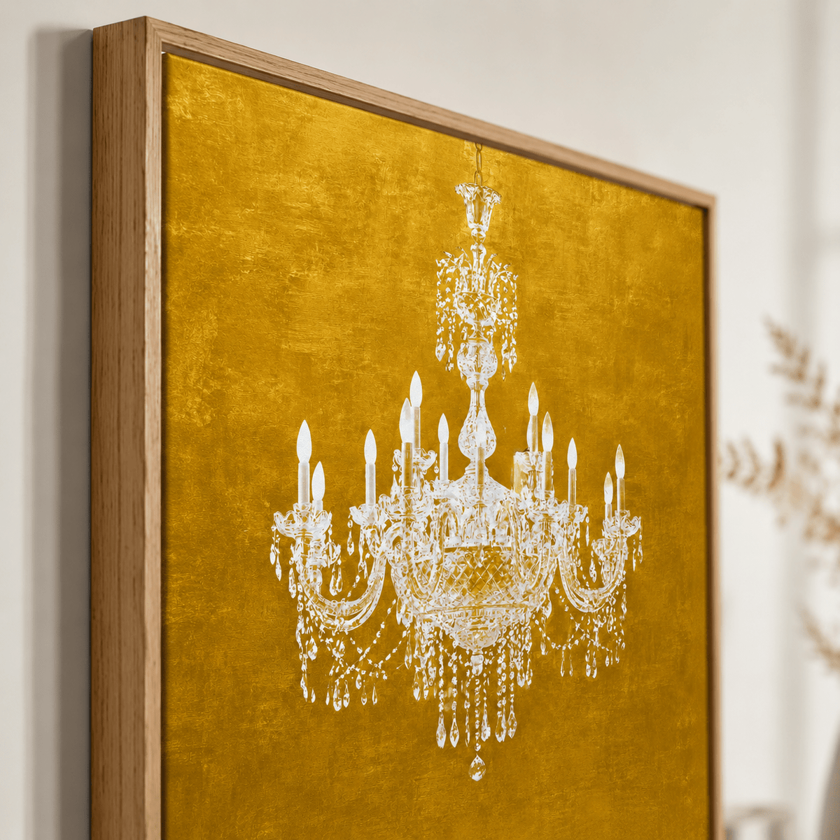 Gold Wall Art Canvas Print — Gilded Perch by Rossetti Art