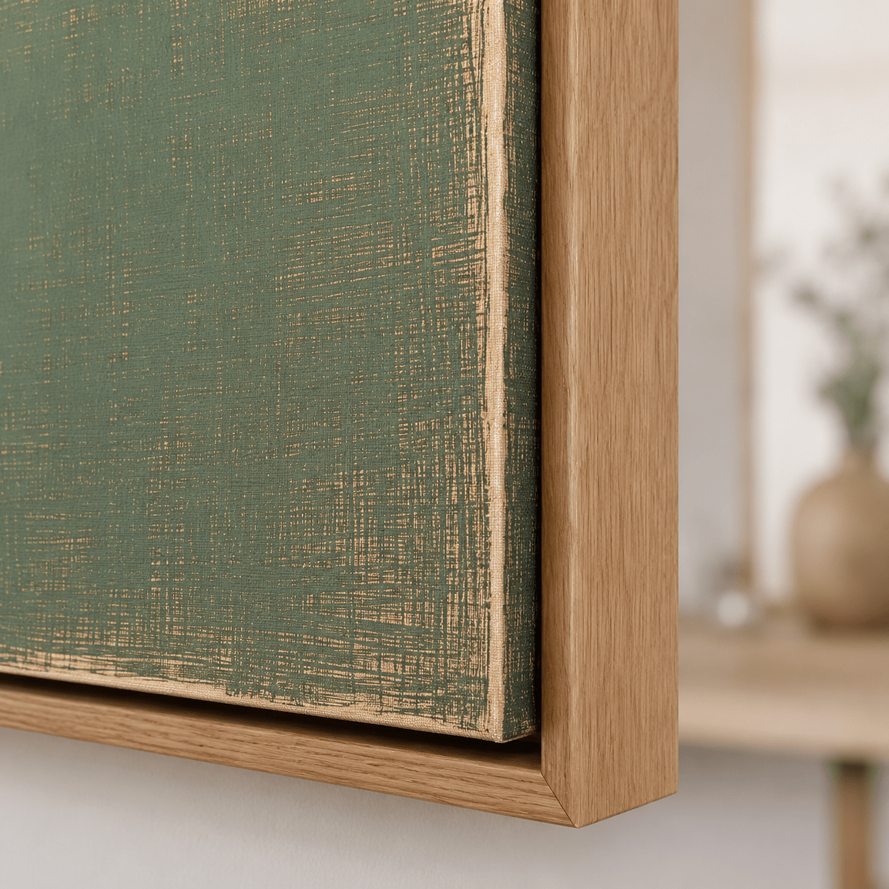 Green Abstract Wall Art Canvas Print — Moss Field | Rossetti Art