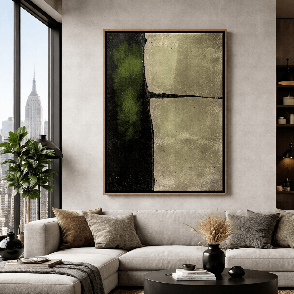 Green and Beige Wall Paint