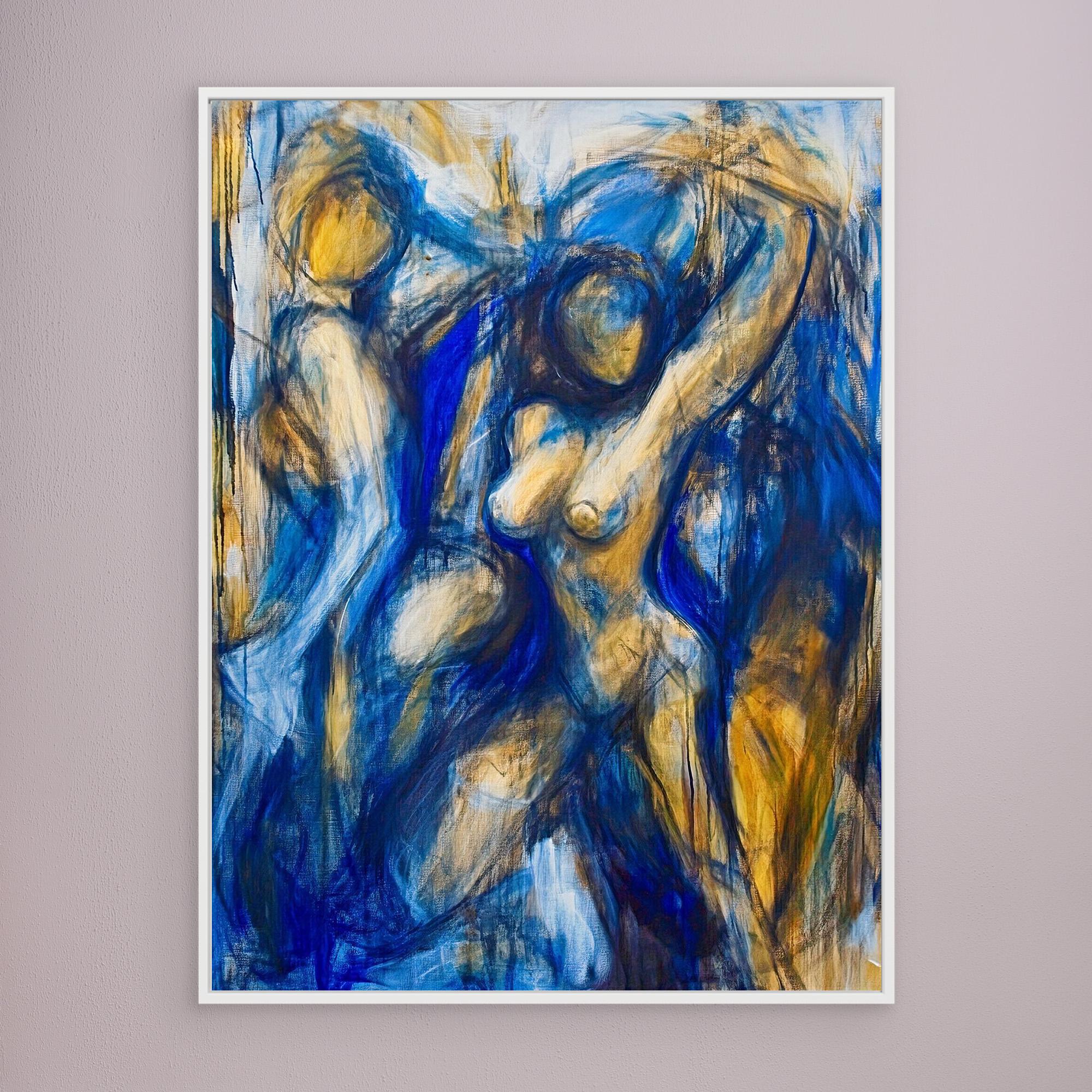 Canvas Print: "Ethereal Dance" - Abstract Figurative Wall Art
