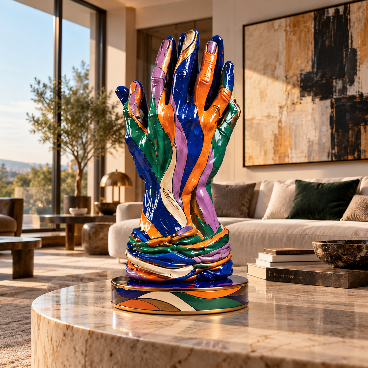 Hand Sculpture – Painted Reach dimensions