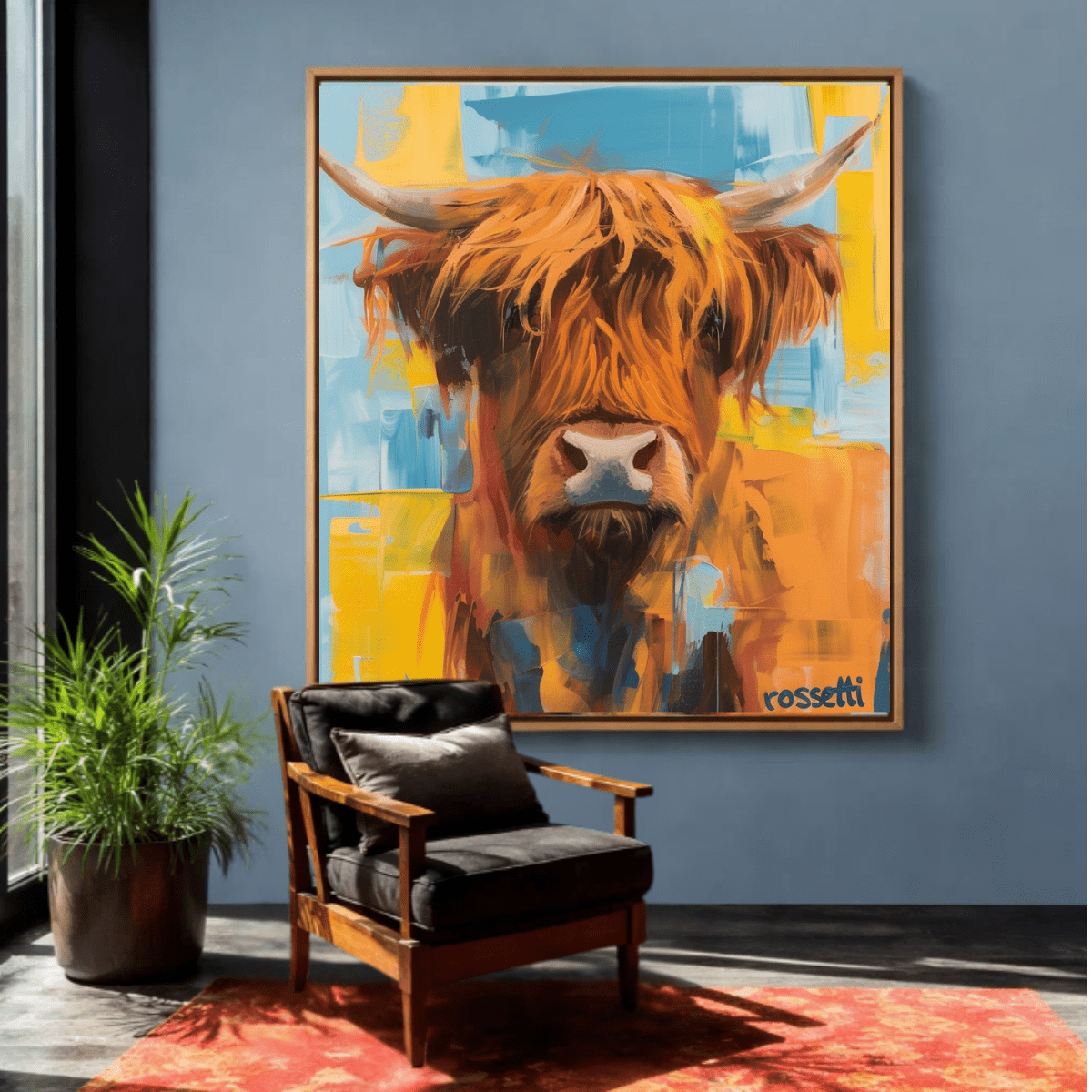 Highland Cow Painting Original 