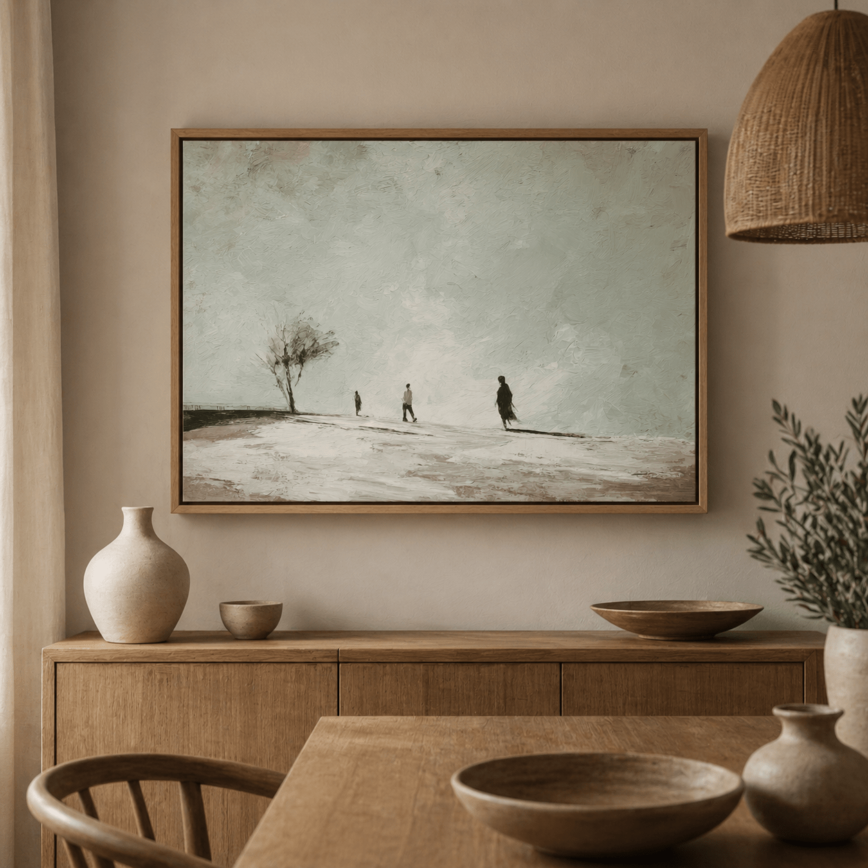 Impressionist Landscape Canvas Print — The Wanderers by Rossetti Art