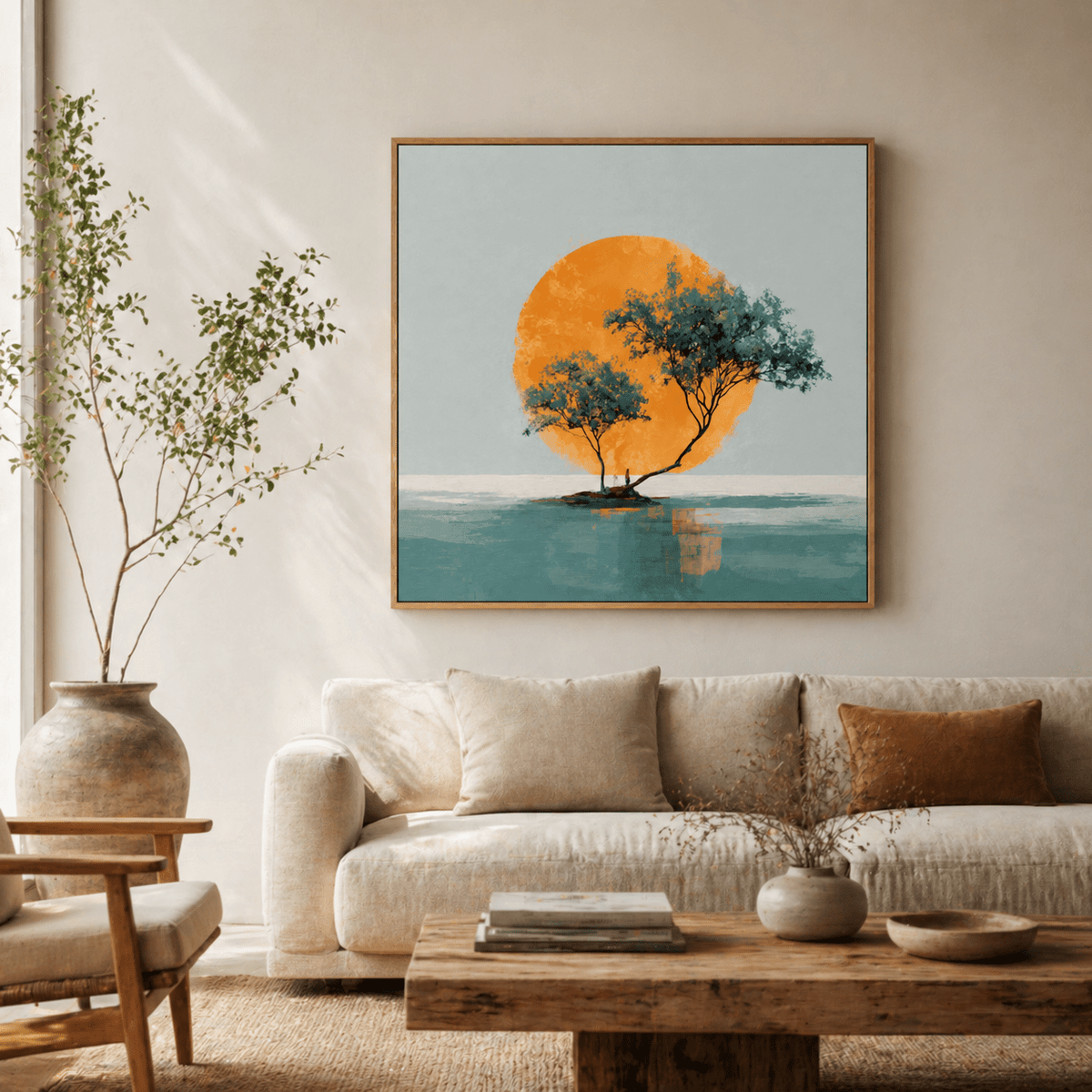 Japanese Landscape Art Canvas Print — Golden Isle by Rossetti Art