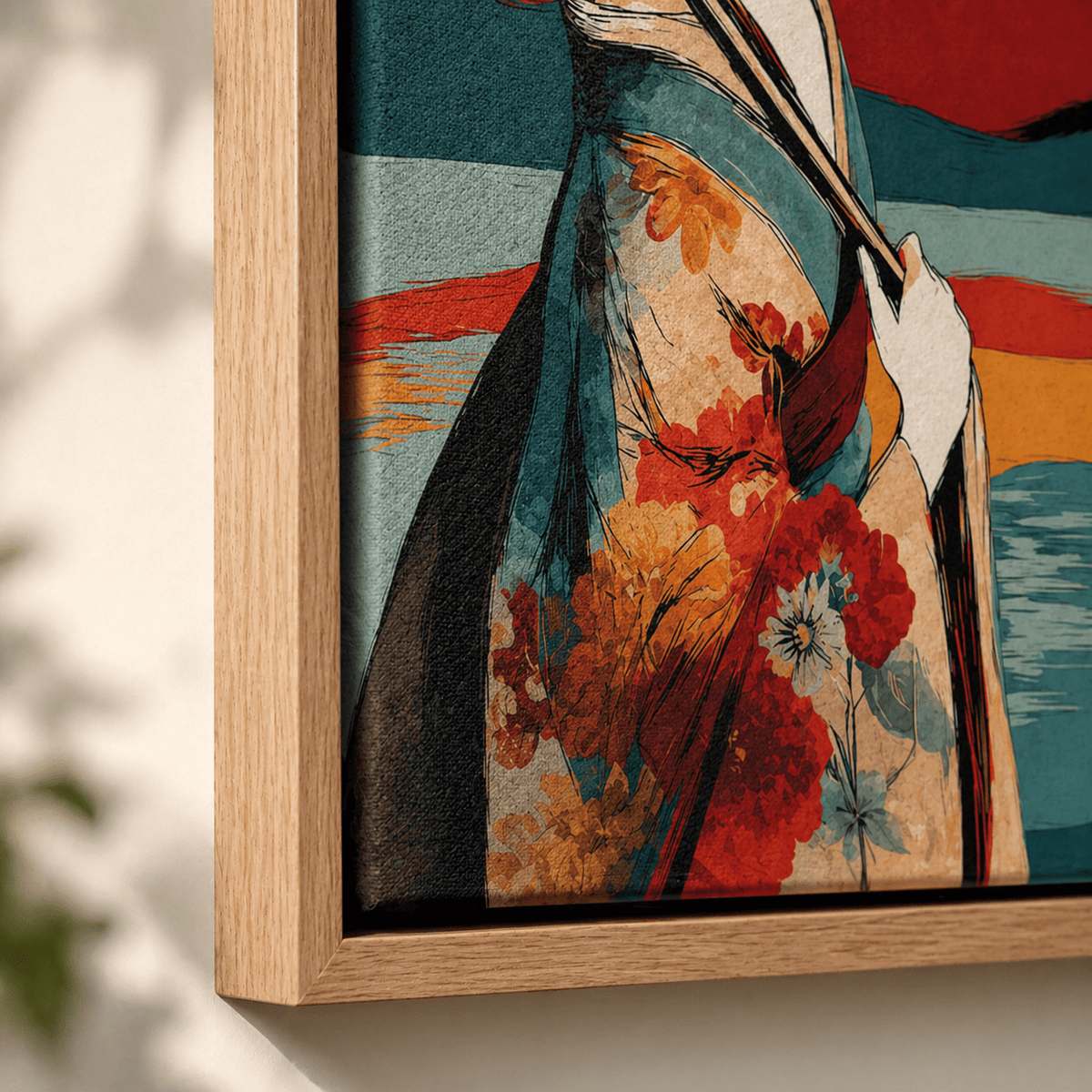 Japanese Poster Art Canvas Print — Still Waters by Rossetti Art
