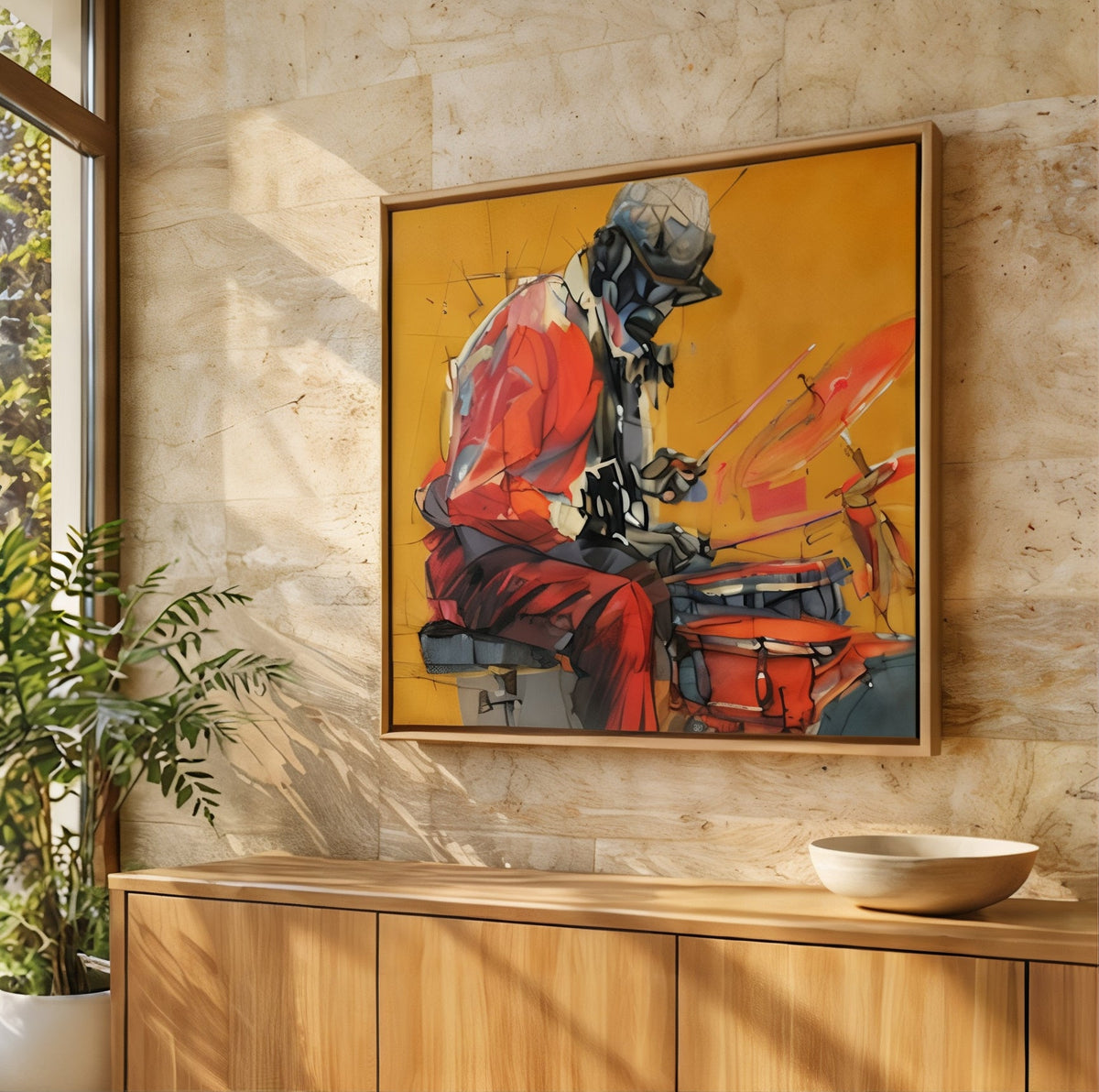 Jazz Drummer Art Print