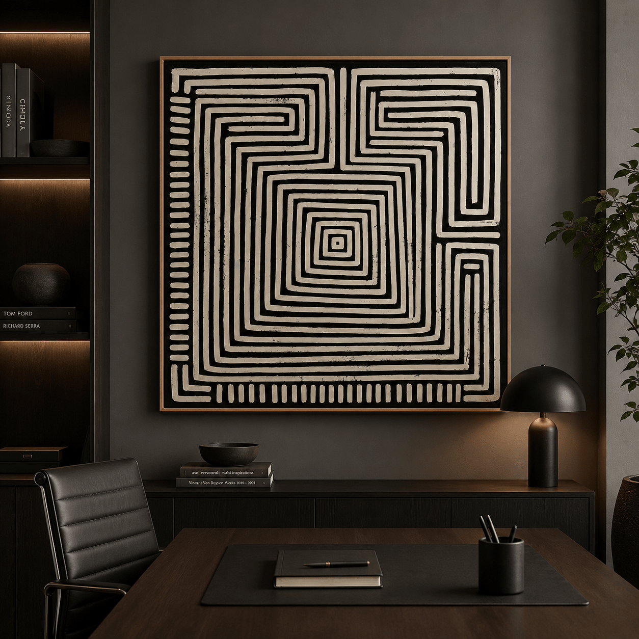 Labyrinth Wall Art Canvas Print — Inward by Rossetti Art