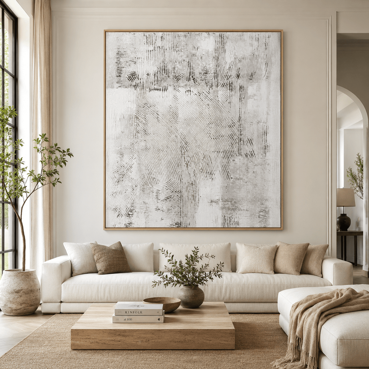 Large Abstract Wall Art Original Painting — Palimpsest by Rossetti Art