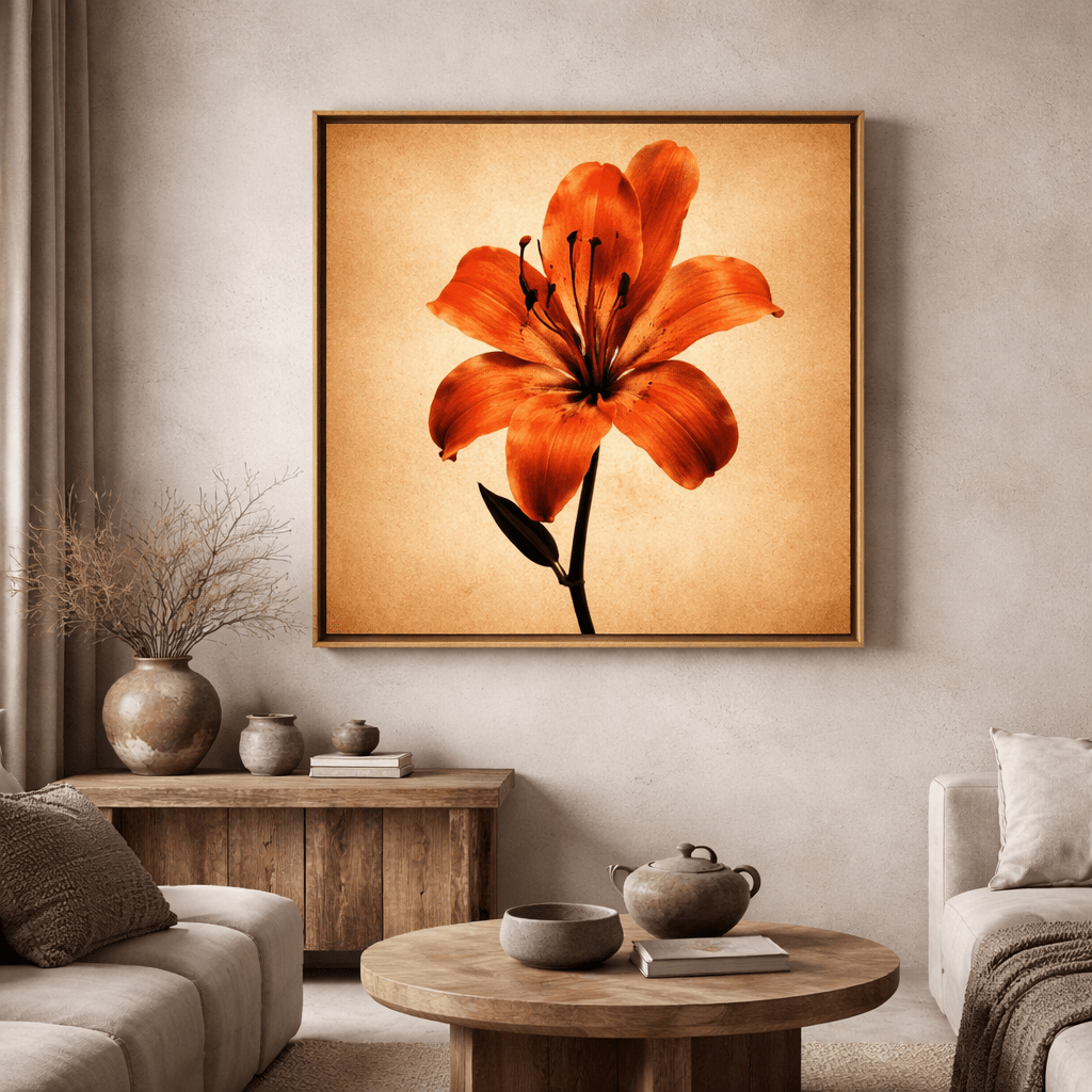 Large Botanical Prints Wall Art - Ember Lily Bloom