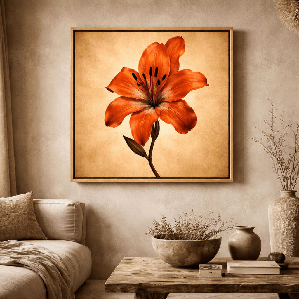 Large Botanical Prints Wall Art - Ember Lily Bloom