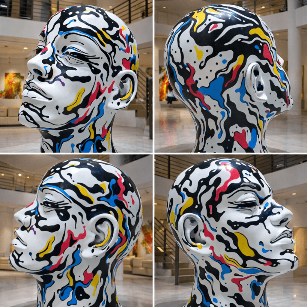 Large Head Sculpture Decor - Chromatic Quietude Bust