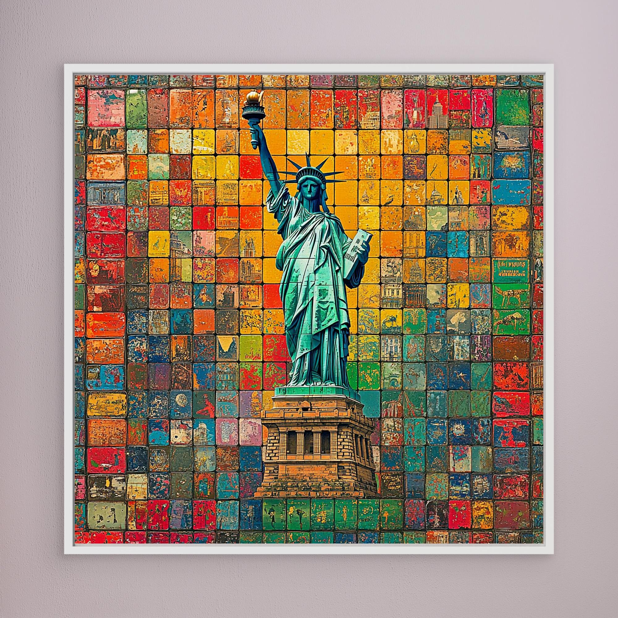 Canvas Print: "Liberty Mosaic" – Statue of Liberty Print Wall Art