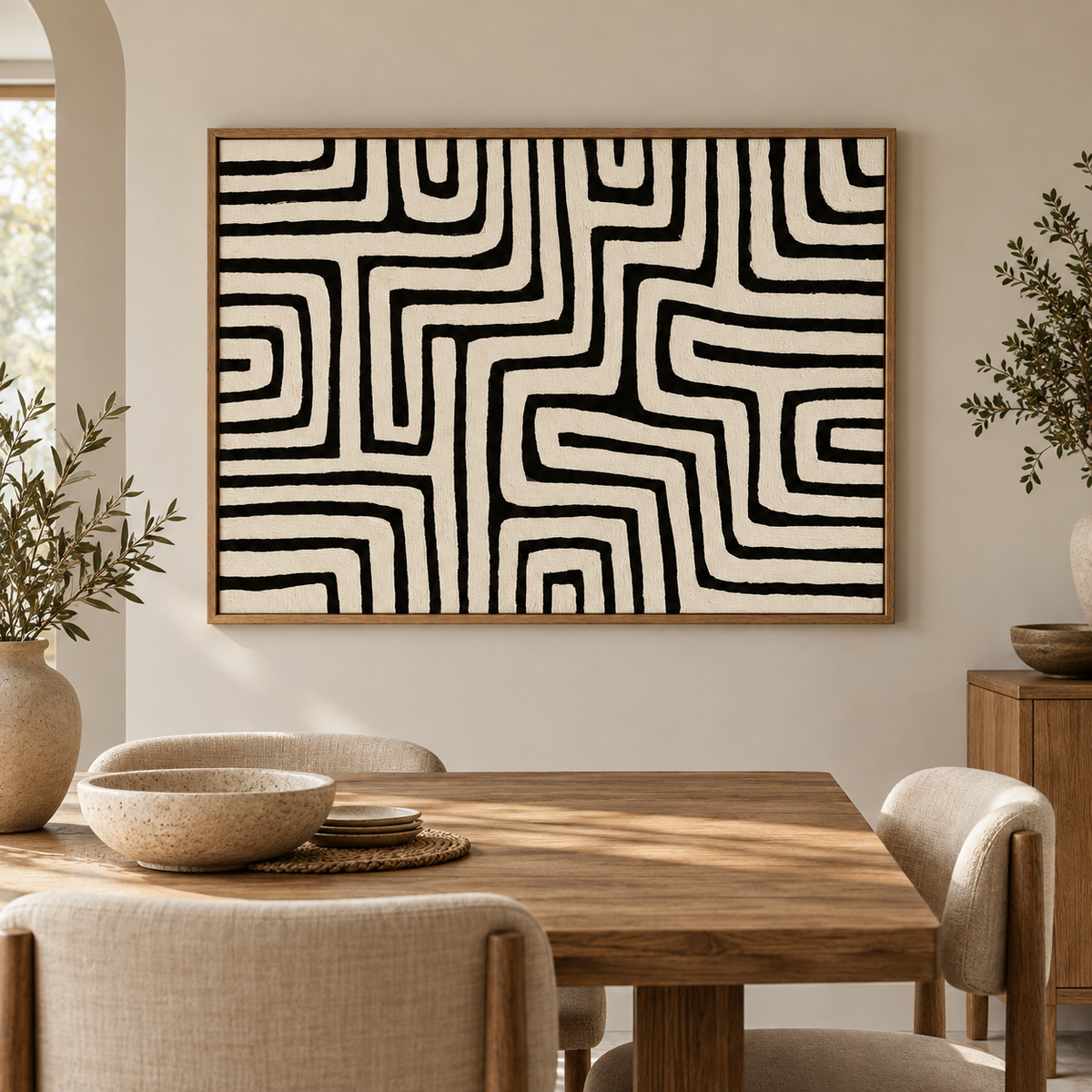 Maze Wall Art – Labyrinth Line by Rossetti Art – room styling