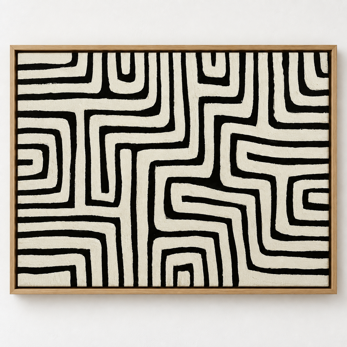 Maze Wall Art – Labyrinth Line by Rossetti Art – frame finish