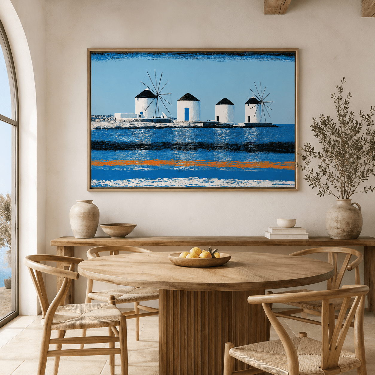 Mediterranean Landscape Canvas Print — Mykonos by Rossetti Art