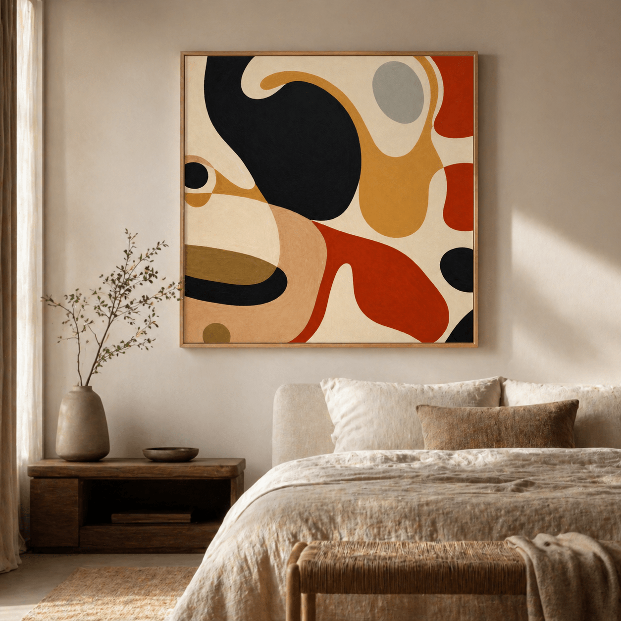 Mid Century Modern Wall Art Canvas — Free Forms by Rossetti Art