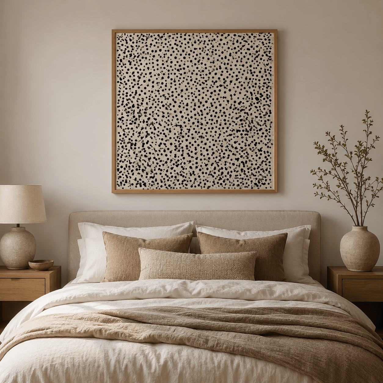 Minimalist Black and White Wall Art Canvas Print — Murmur by Rossetti Art