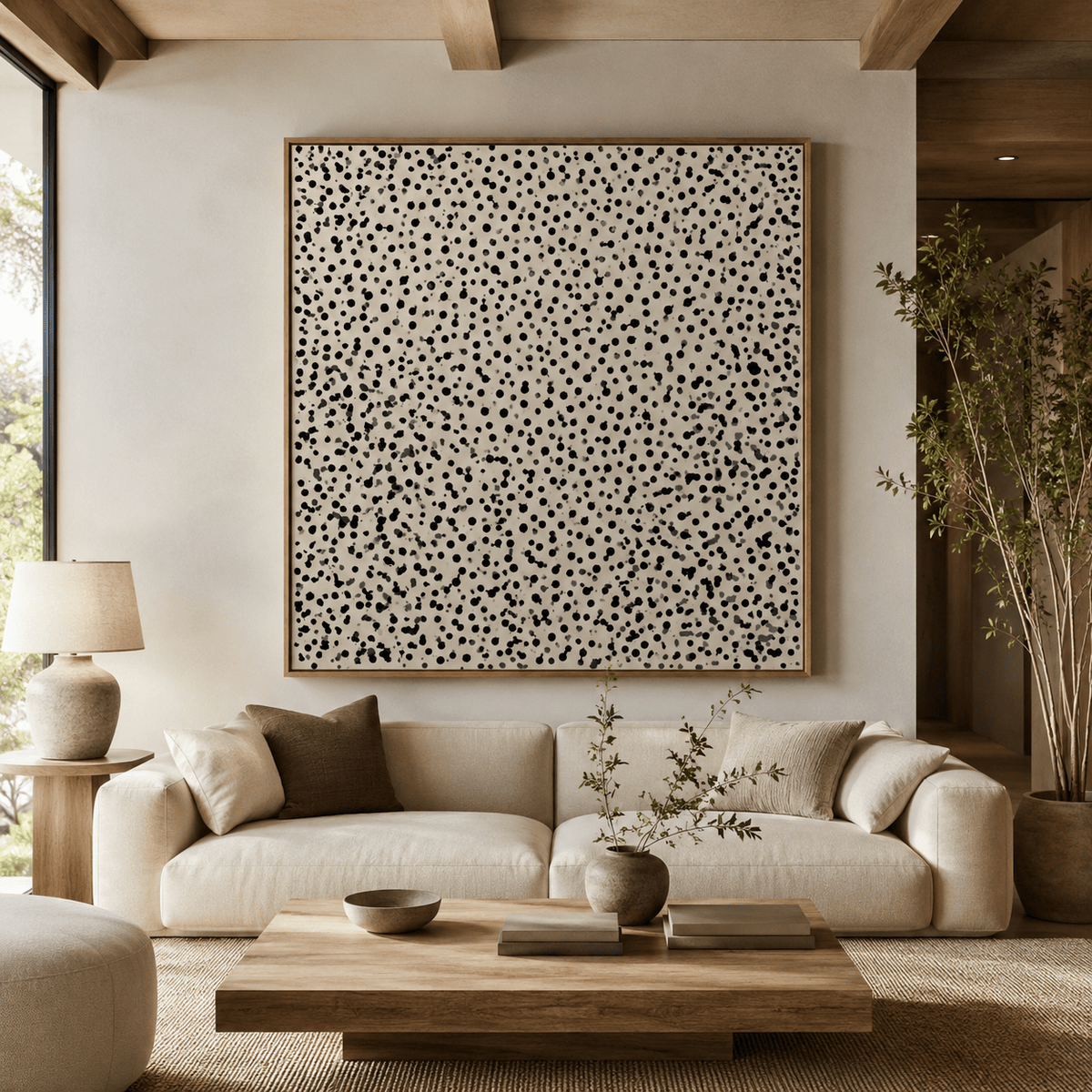 Minimalist Black and White Wall Art Canvas Print — Murmur by Rossetti Art