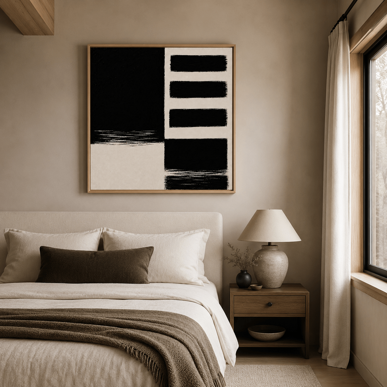 Minimalist Geometric Wall Art Canvas Print — Notation by Rossetti Art