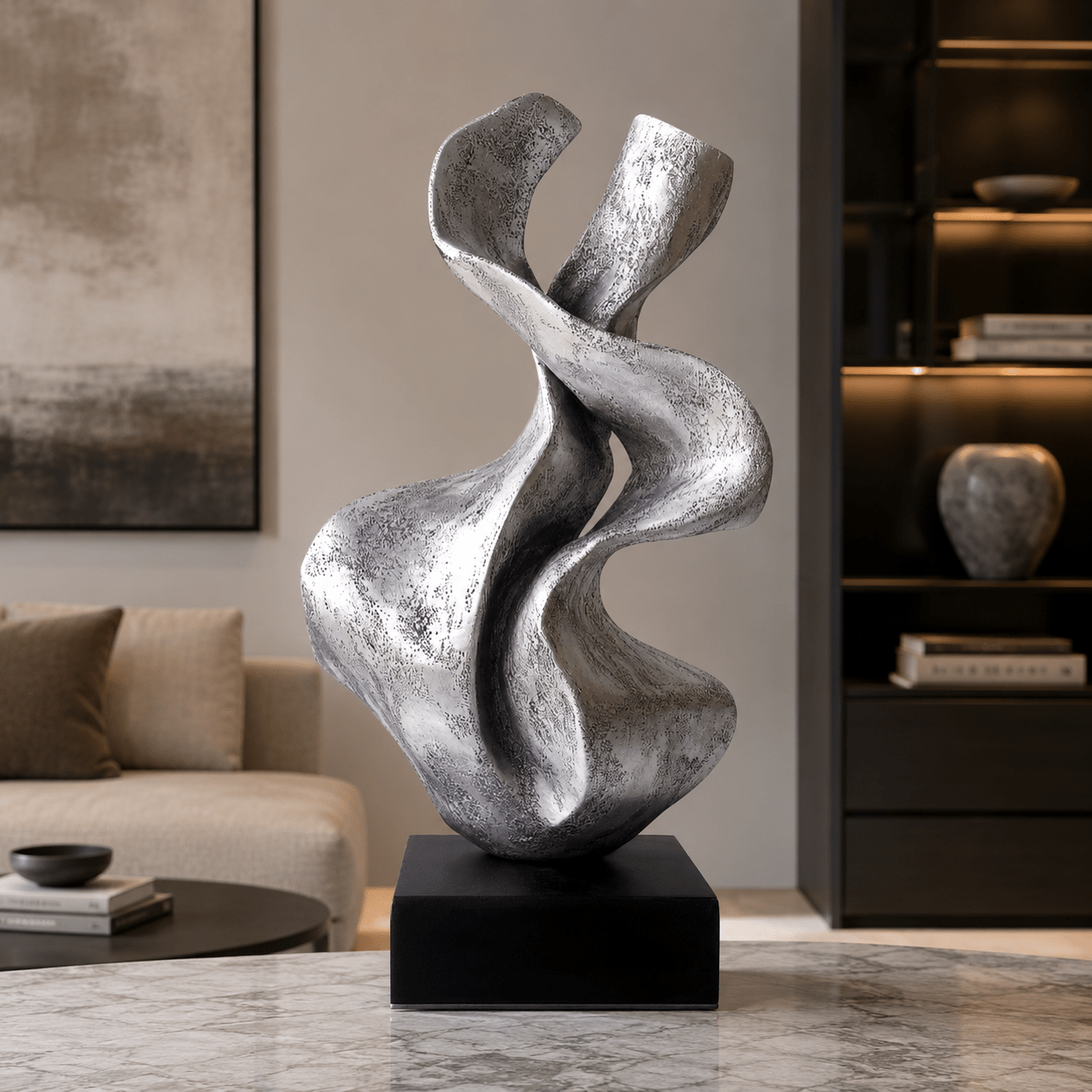 Modern Art Sculpture — Fluid Grace by Rossetti Art