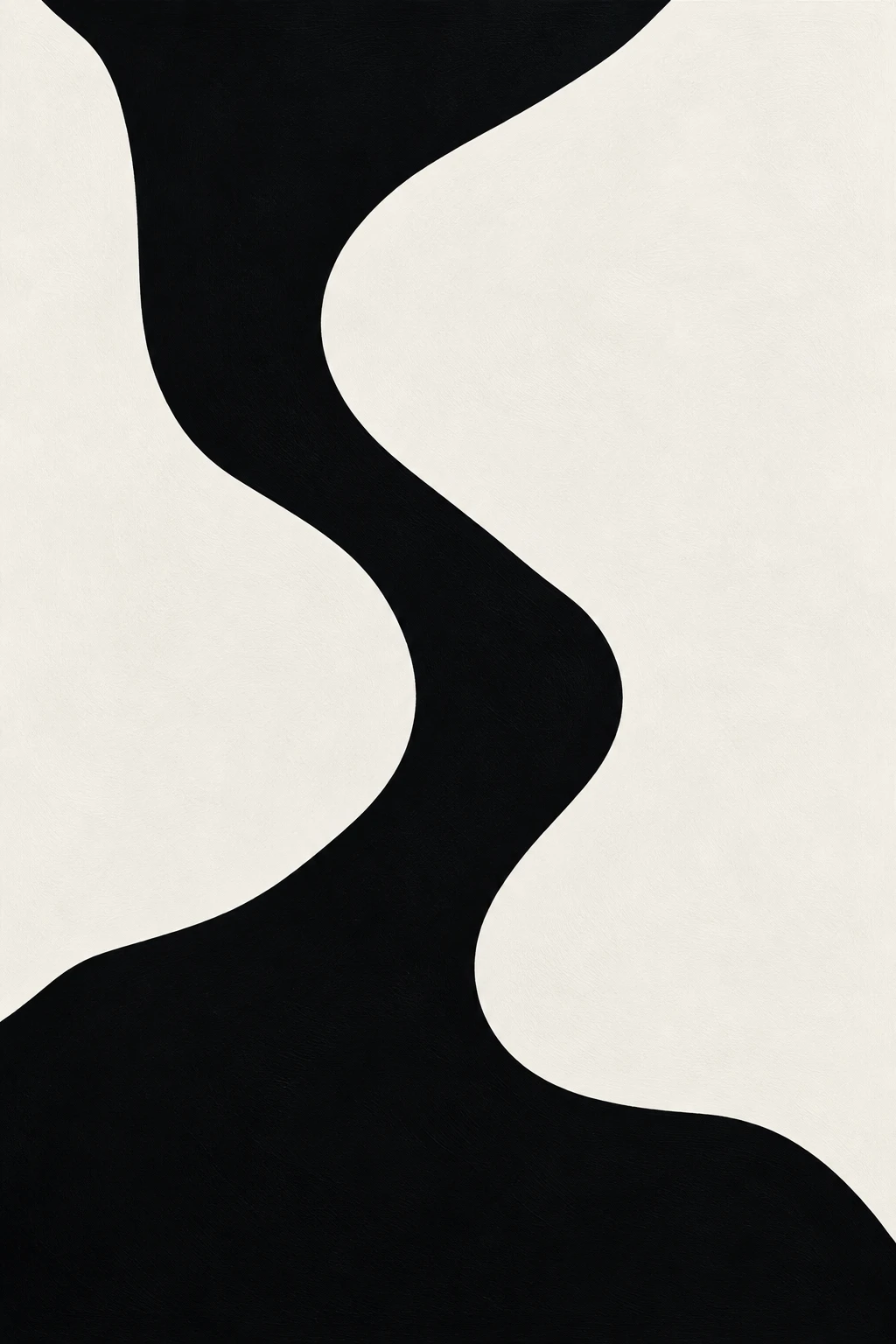 Modern Black and White Canvas Art – Noir Meander by Rossetti Art
