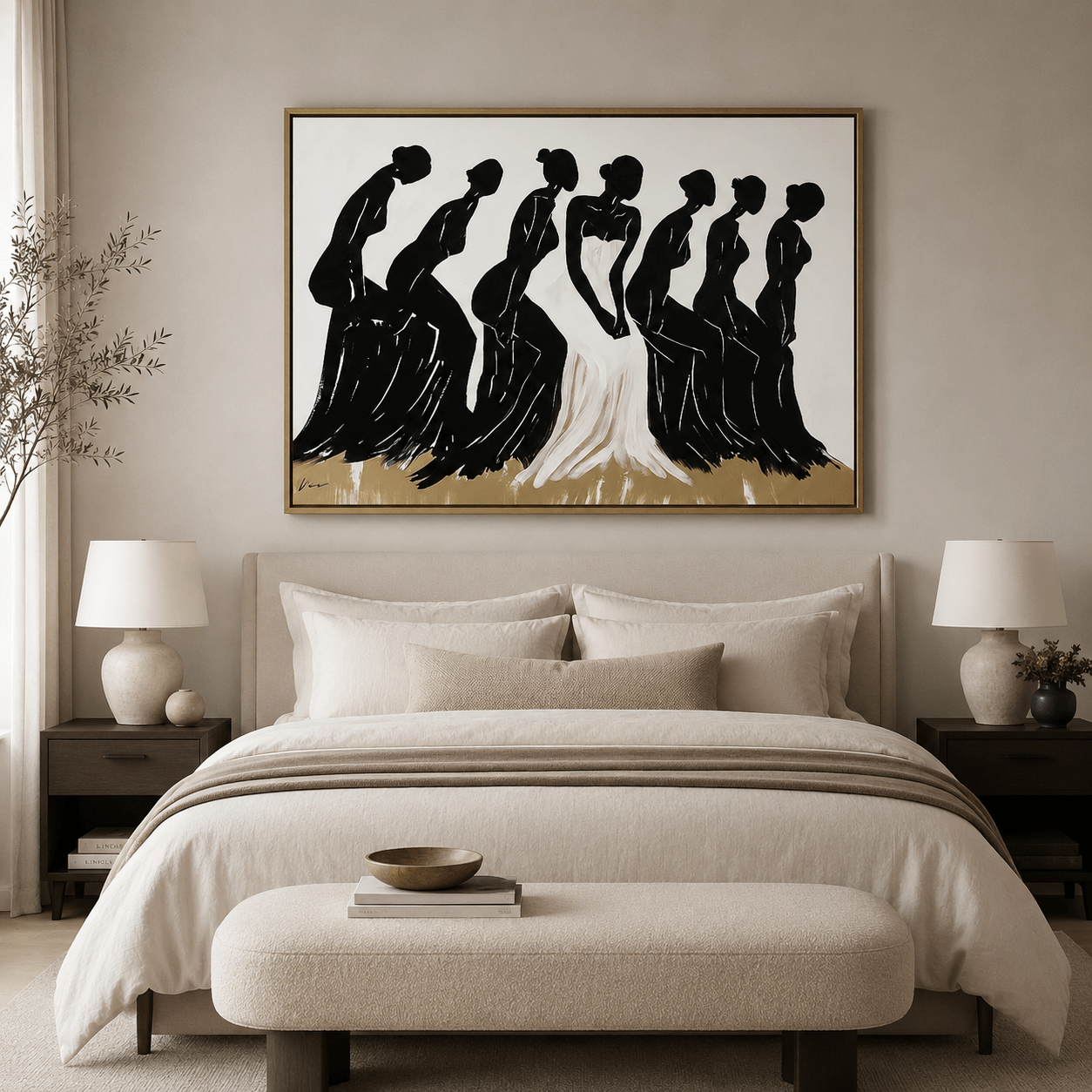 Modern Figurative Original Painting — Grace in Motion by Rossetti Art