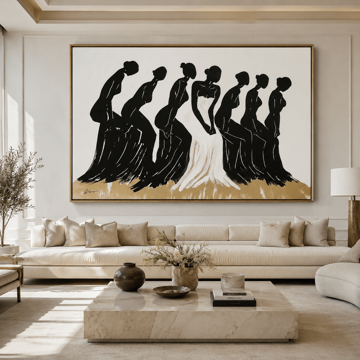 Modern Figurative Original Painting — Grace in Motion by Rossetti Art