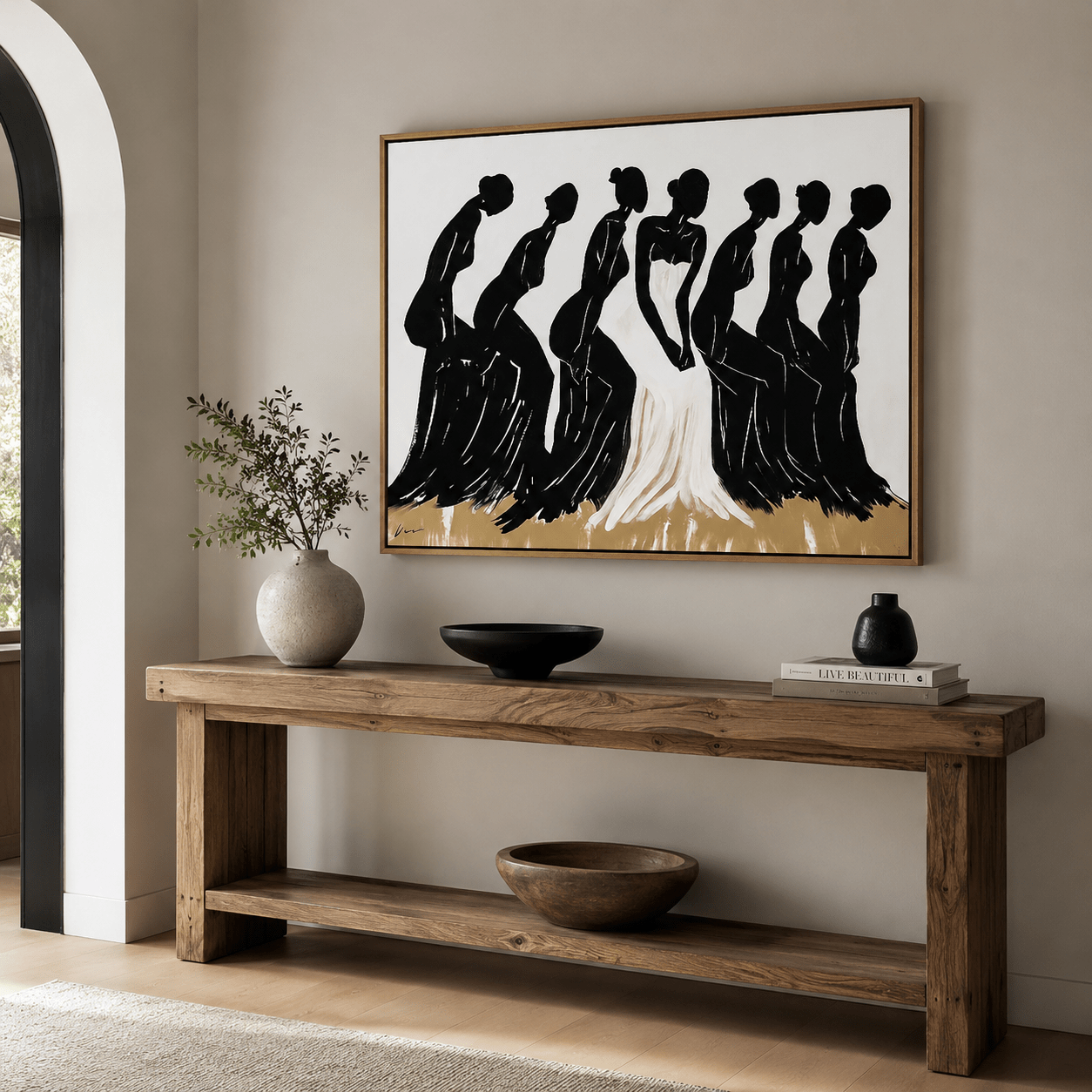 Modern Figurative Original Painting — Grace in Motion by Rossetti Art