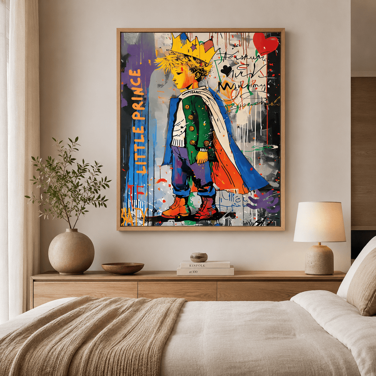 Modern Graffiti Wall Art Original Painting — The Little Prince by Rossetti Art
