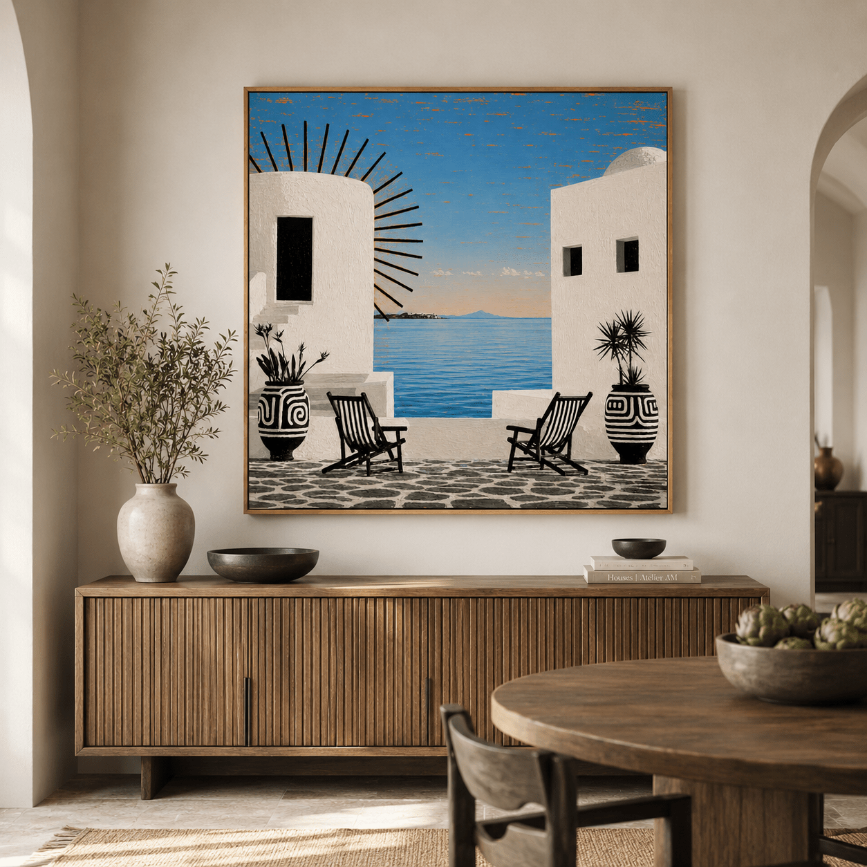 Mykonos Art Print — Hora by Rossetti Art
