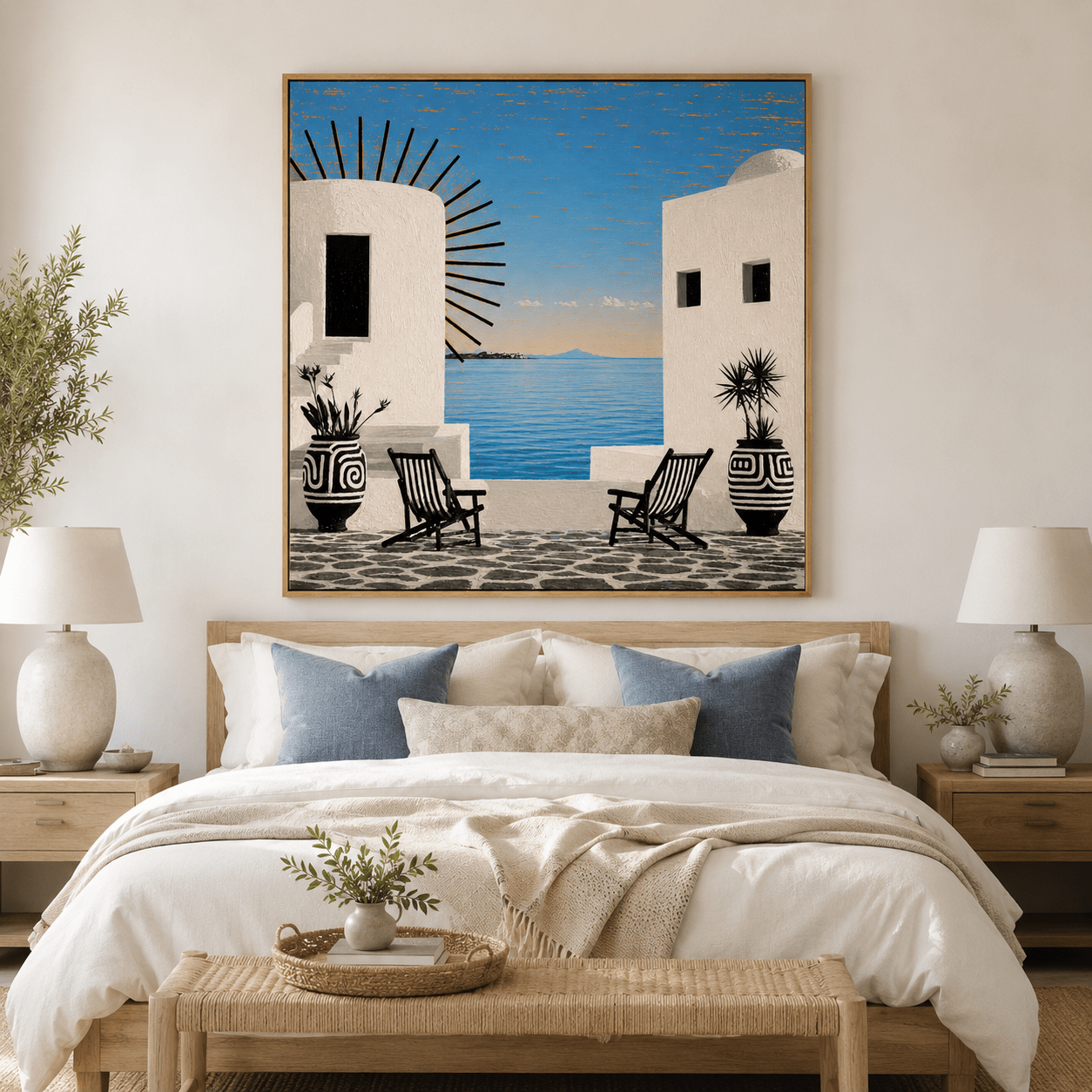 Mykonos Art Print — Hora by Rossetti Art