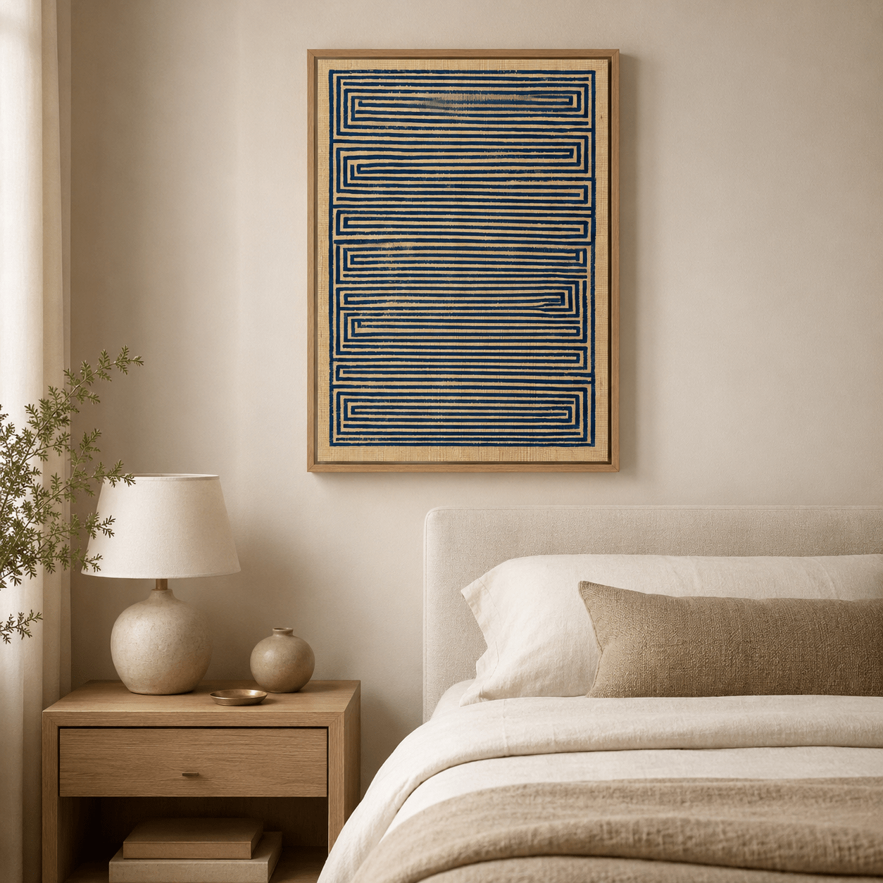 Navy Abstract Wall Art — Blueprint | Rossetti Art