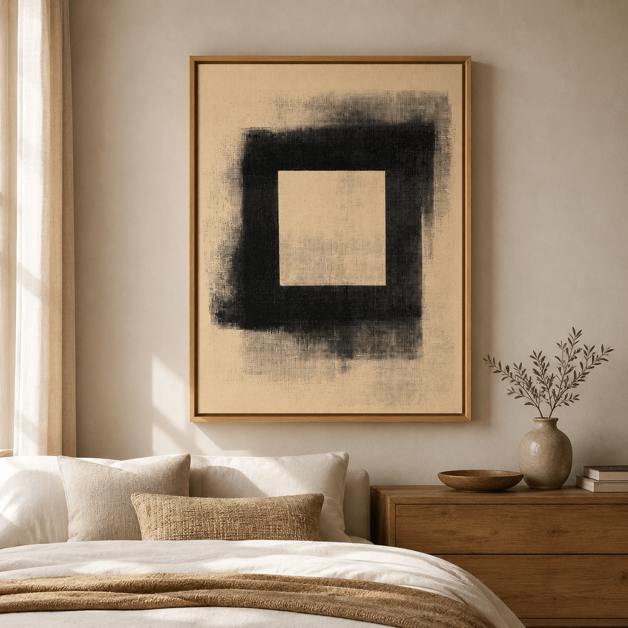 Neutral Abstract Art — Threshold by Rossetti Art