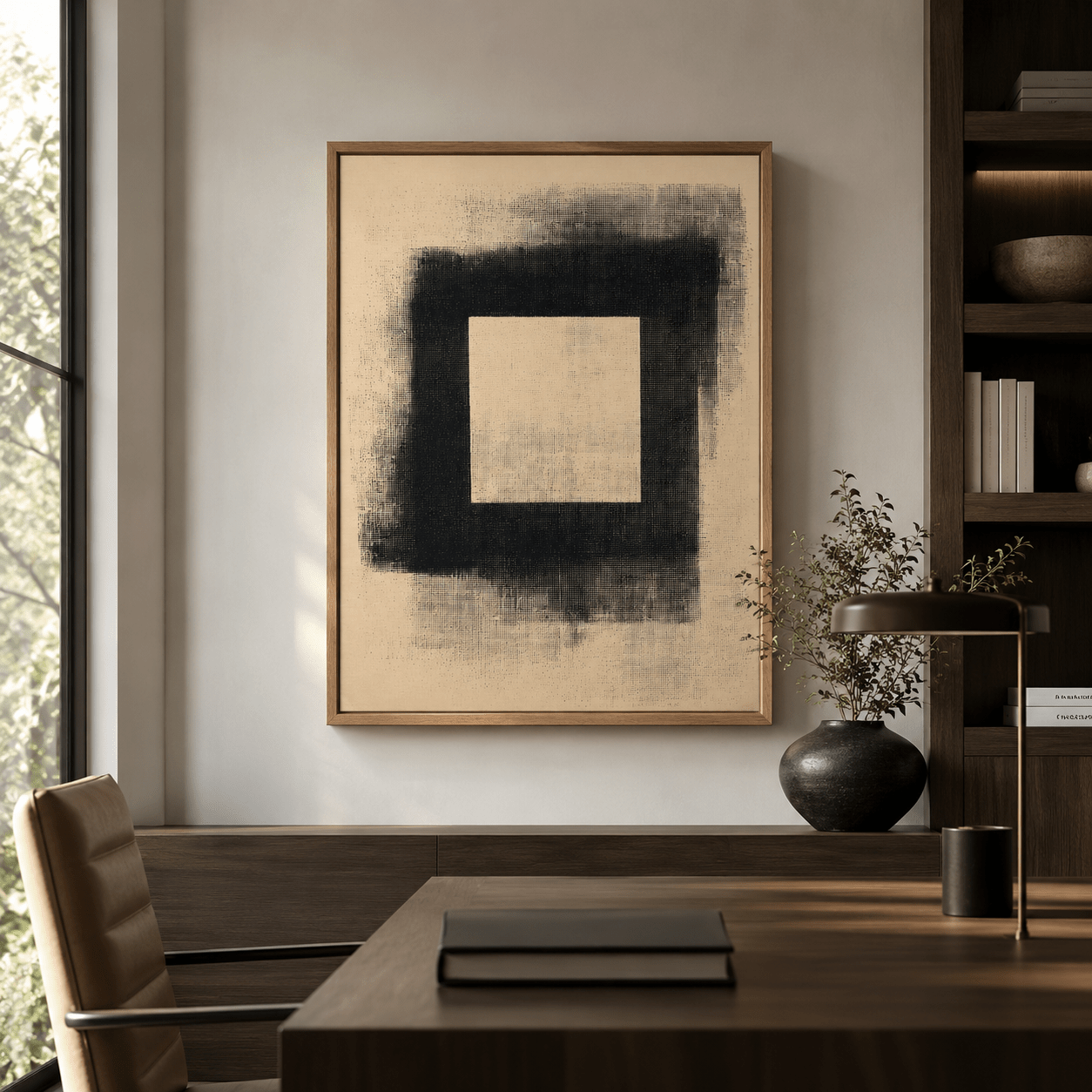 Neutral Abstract Art — Threshold by Rossetti Art