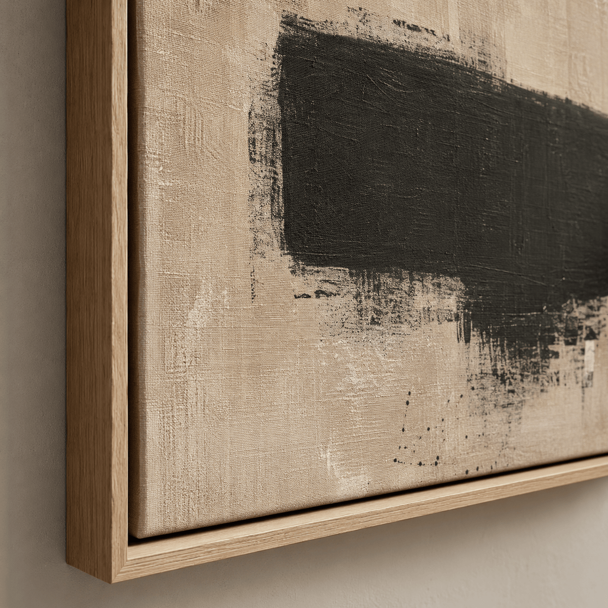 Neutral Abstract Wall Art Canvas — Ground by Rossetti Art
