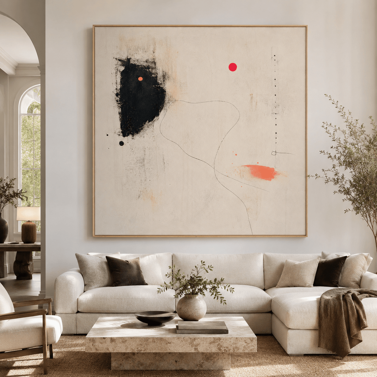 Neutral Wall Art Canvas Print — Murmur by Rossetti Art