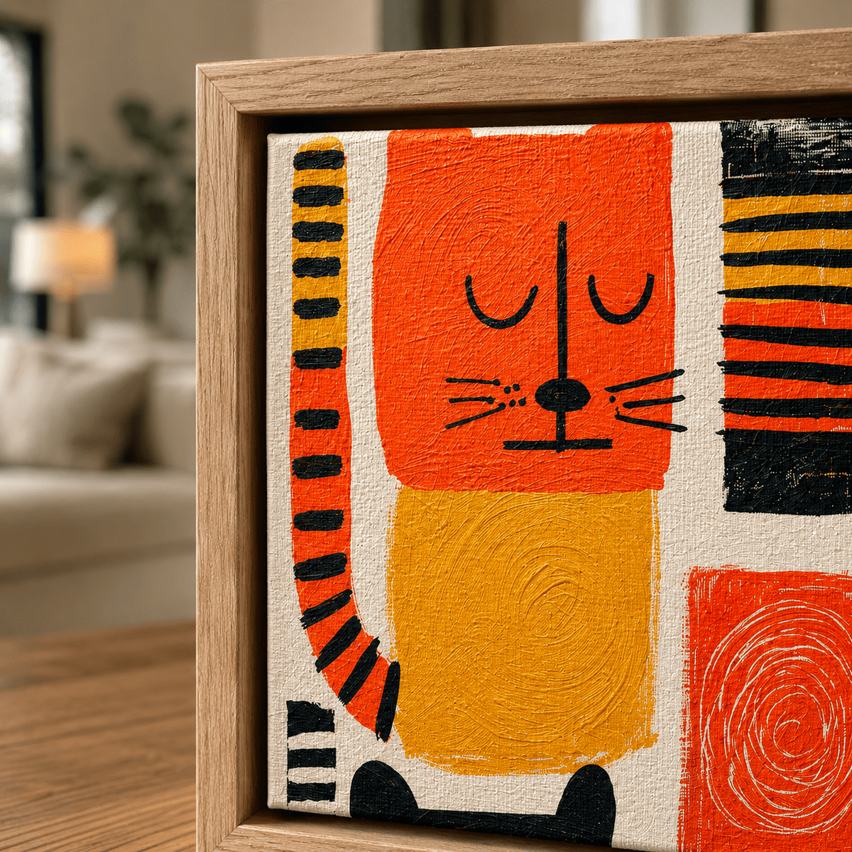 Nursery Wall Art Canvas — Cat Nap by Rossetti Art