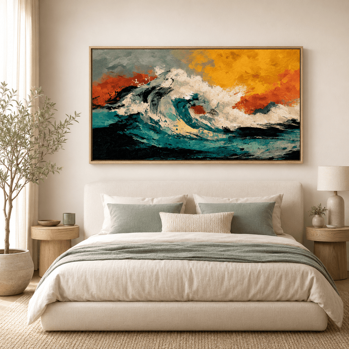 Ocean Wave Wall Art – Ember Tide by Rossetti Art