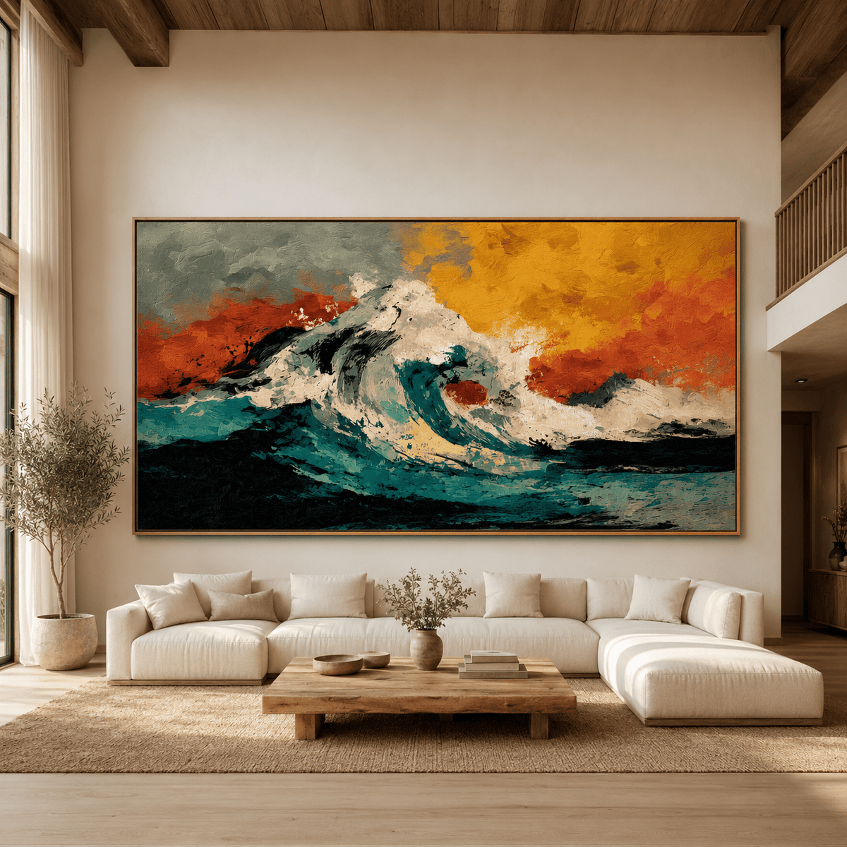 Ocean Wave Wall Art – Ember Tide by Rossetti Art