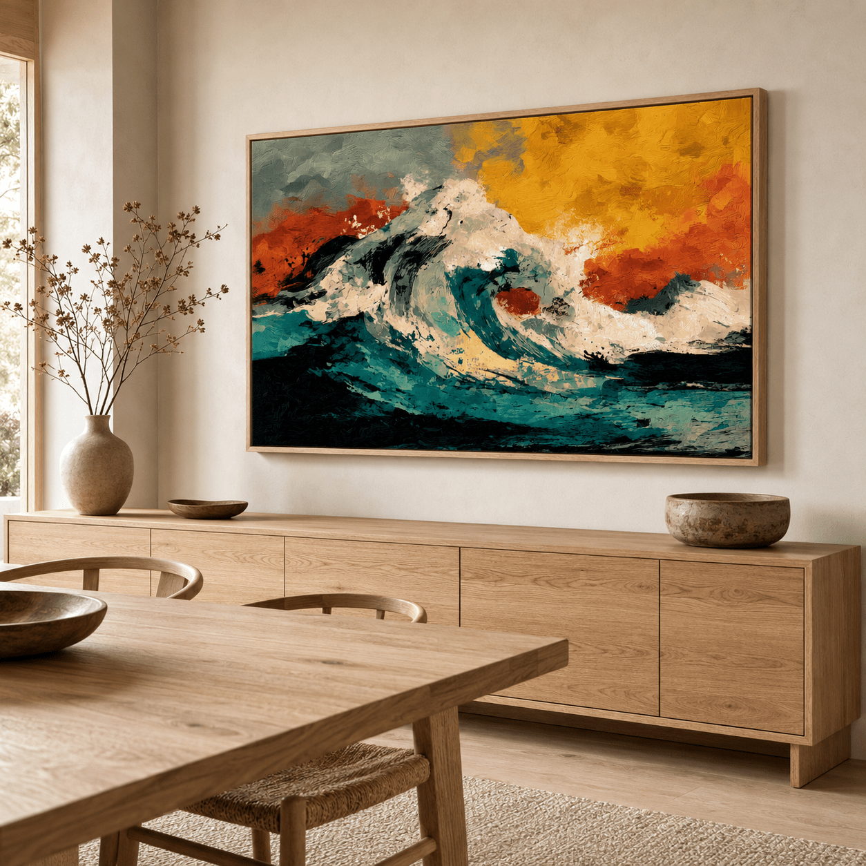 Ocean Wave Wall Art – Ember Tide by Rossetti Art