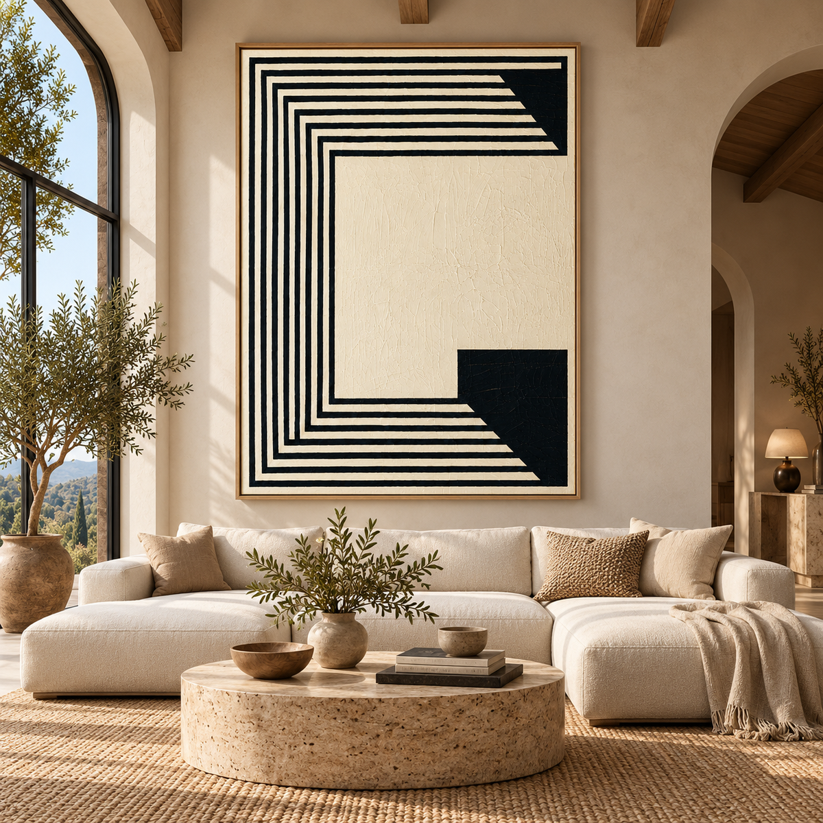 Optical Illusion Painting – Ivory Corridor by Rossetti Art