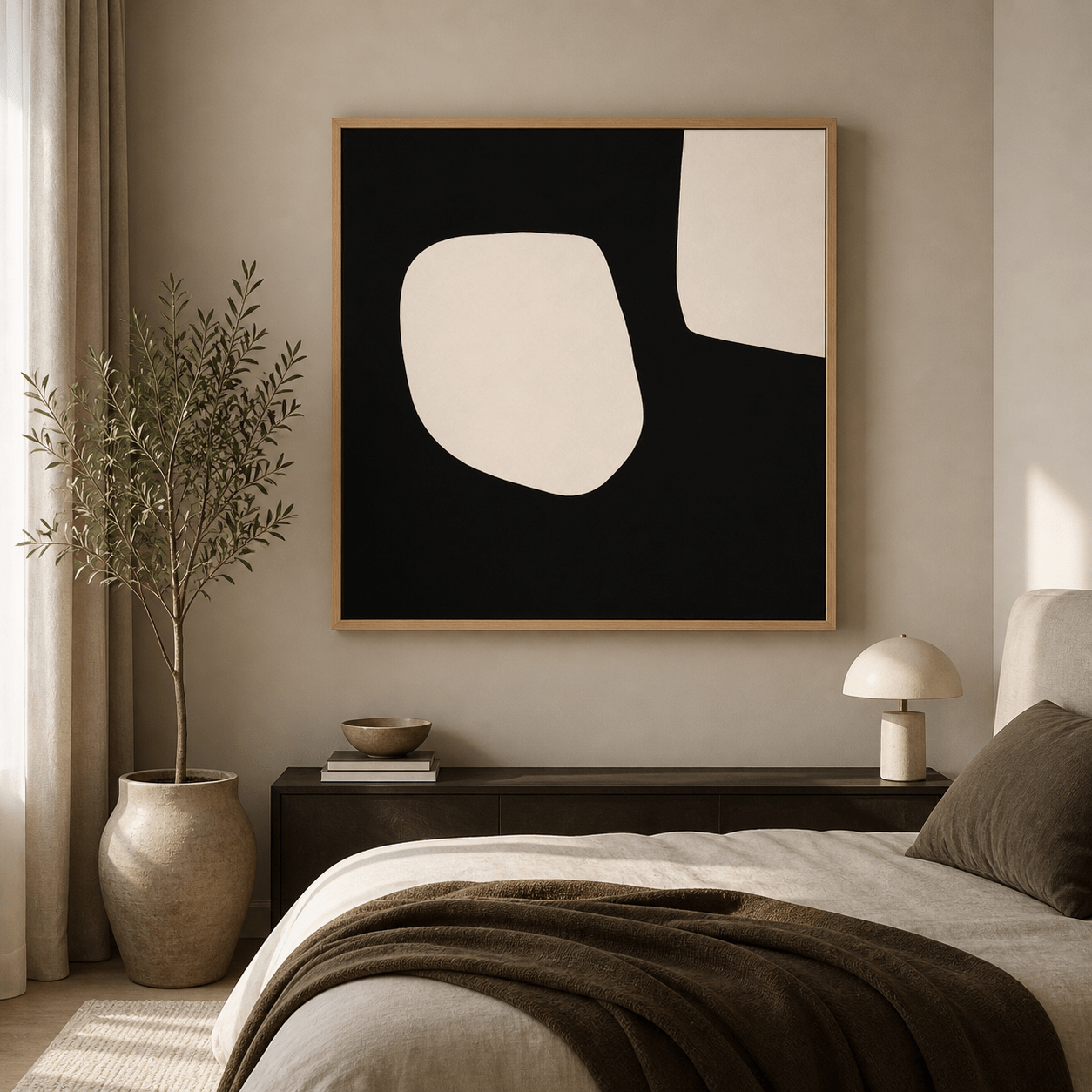 Organic Abstract Art Canvas Print — Stone Form by Rossetti Art