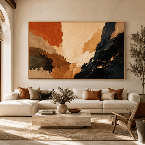 Original Abstract Painting for Sale — Kintsugi Drift by Rossetti Art