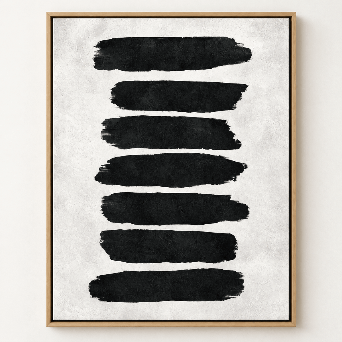 Abstract Brush Stroke Painting Original – Ebony Stack by Rossetti Art